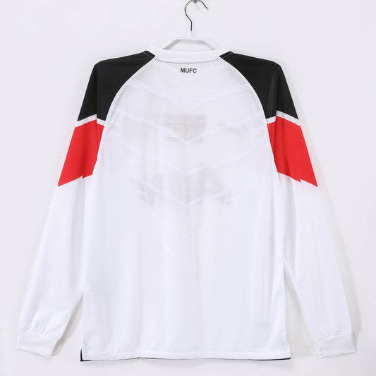 2010/11 Manchester United Away White UCL Retro 3B (Long Sleeve)