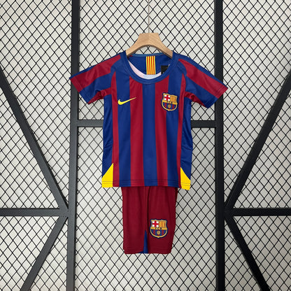 2005/06 Barcelona Home Retro Kids Kit