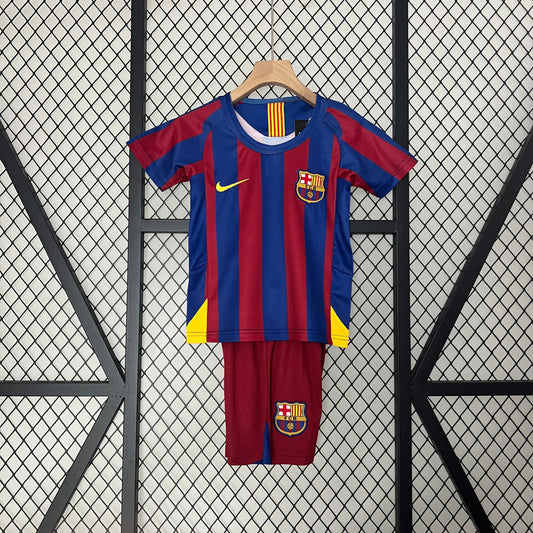 2005/06 Barcelona Home Retro Kids Kit
