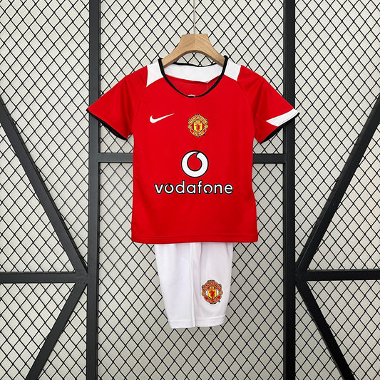 2005/06 Manchester United Home Retro Kids Kit