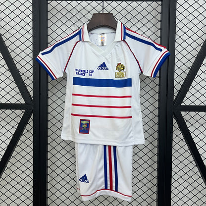 1998 France Away Retro Kids Kit
