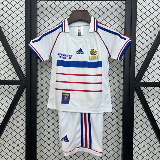1998 France Away Retro Kids Kit