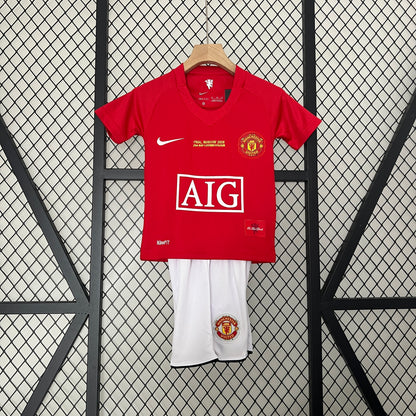 2007/08 Man Utd Home (UCL Version) Retro Kids Kit