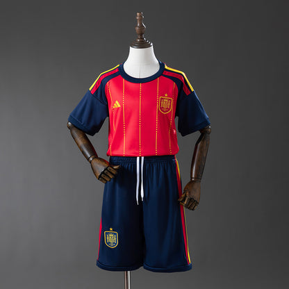 2026 Spain Home Kids Kit World Cup