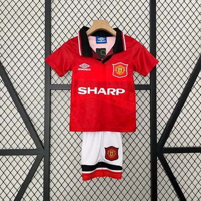1994/96 Manchester United Home Retro Kids Kit