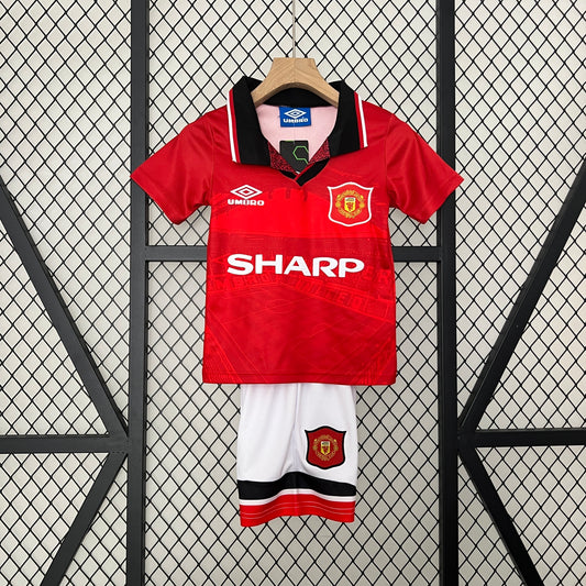 1994/96 Manchester United Home Retro Kids Kit