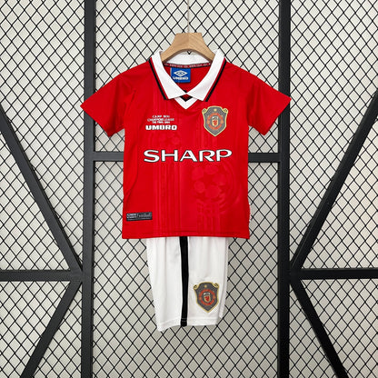 1999/00 Manchester United Home Retro Kids Kit