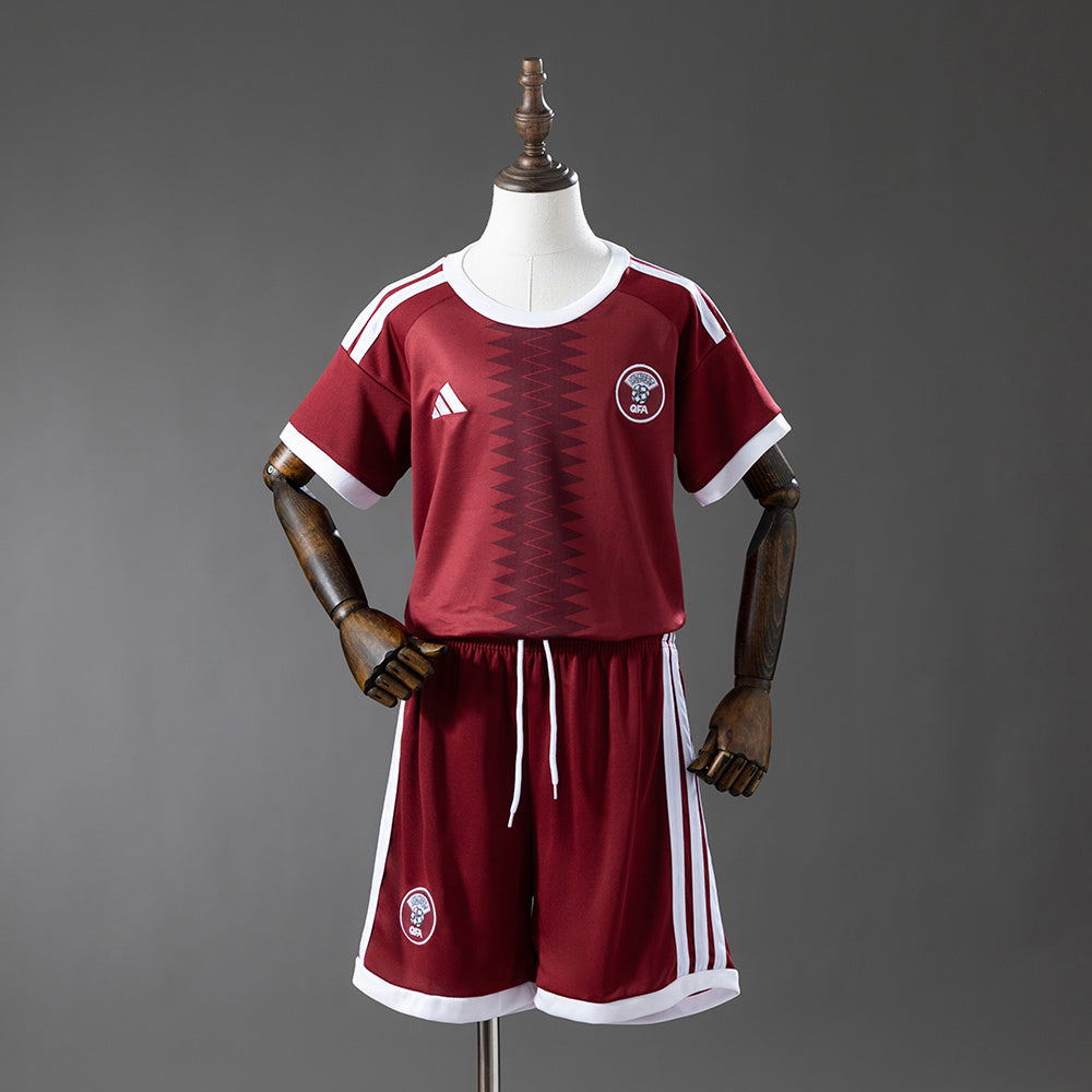 2026 Qatar Home Kids Kit World Cup