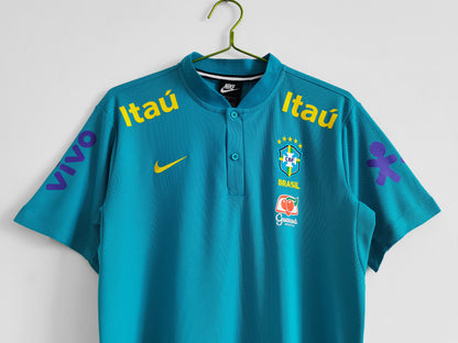 2021 Brazil Blue Polo Shirt 8A