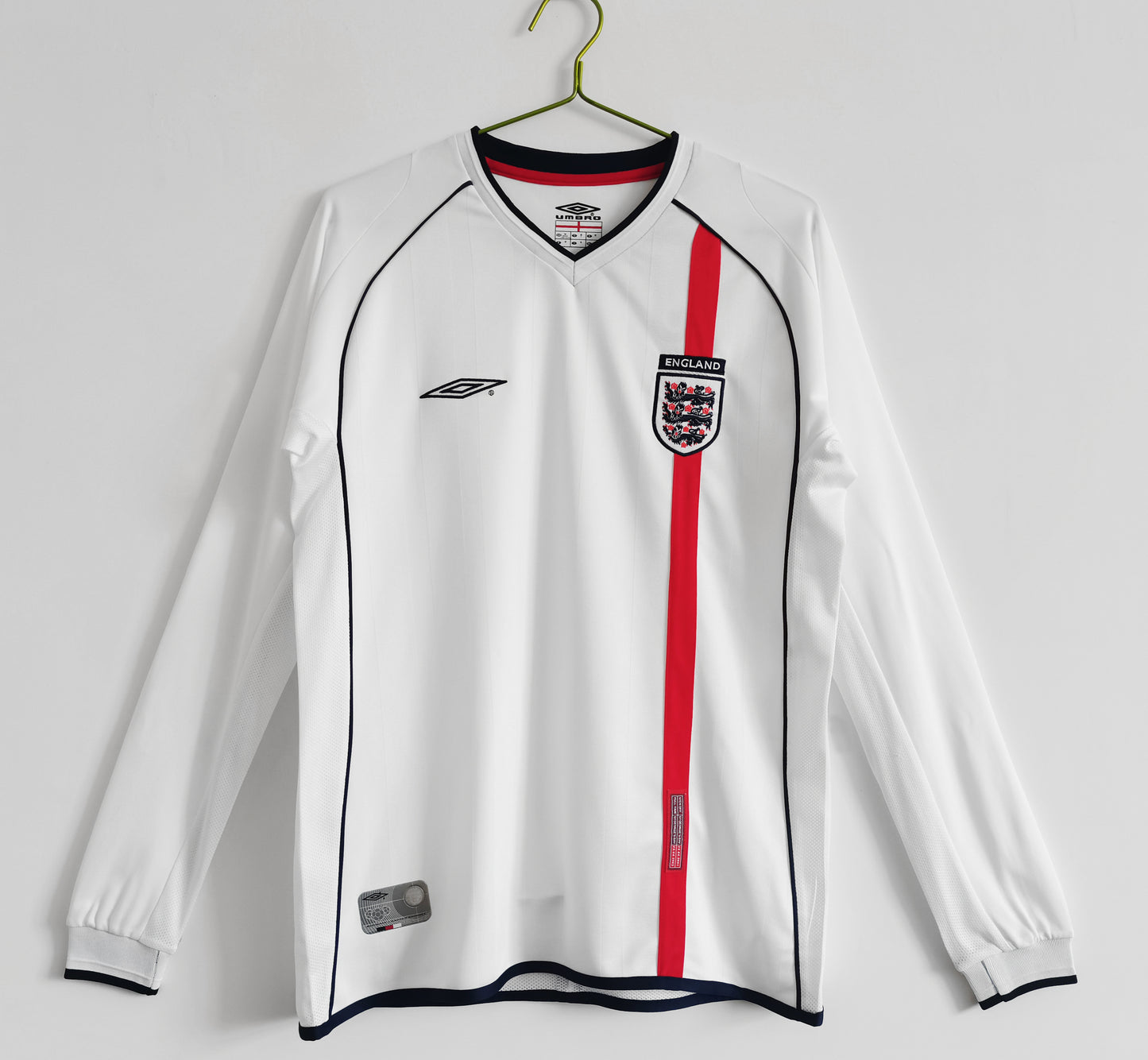 2002 England Home Retro 5B (Long Sleeve)