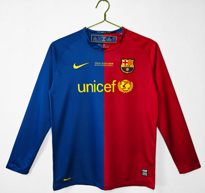 2008/09 Barcelona Home 3B (Long Sleeve)