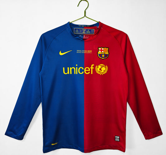 2008/09 Barcelona Home 3B (Long Sleeve)
