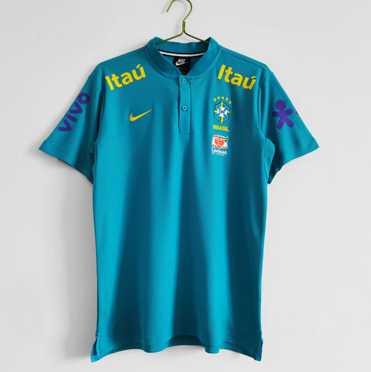 2021 Brazil Blue Polo Shirt 8A