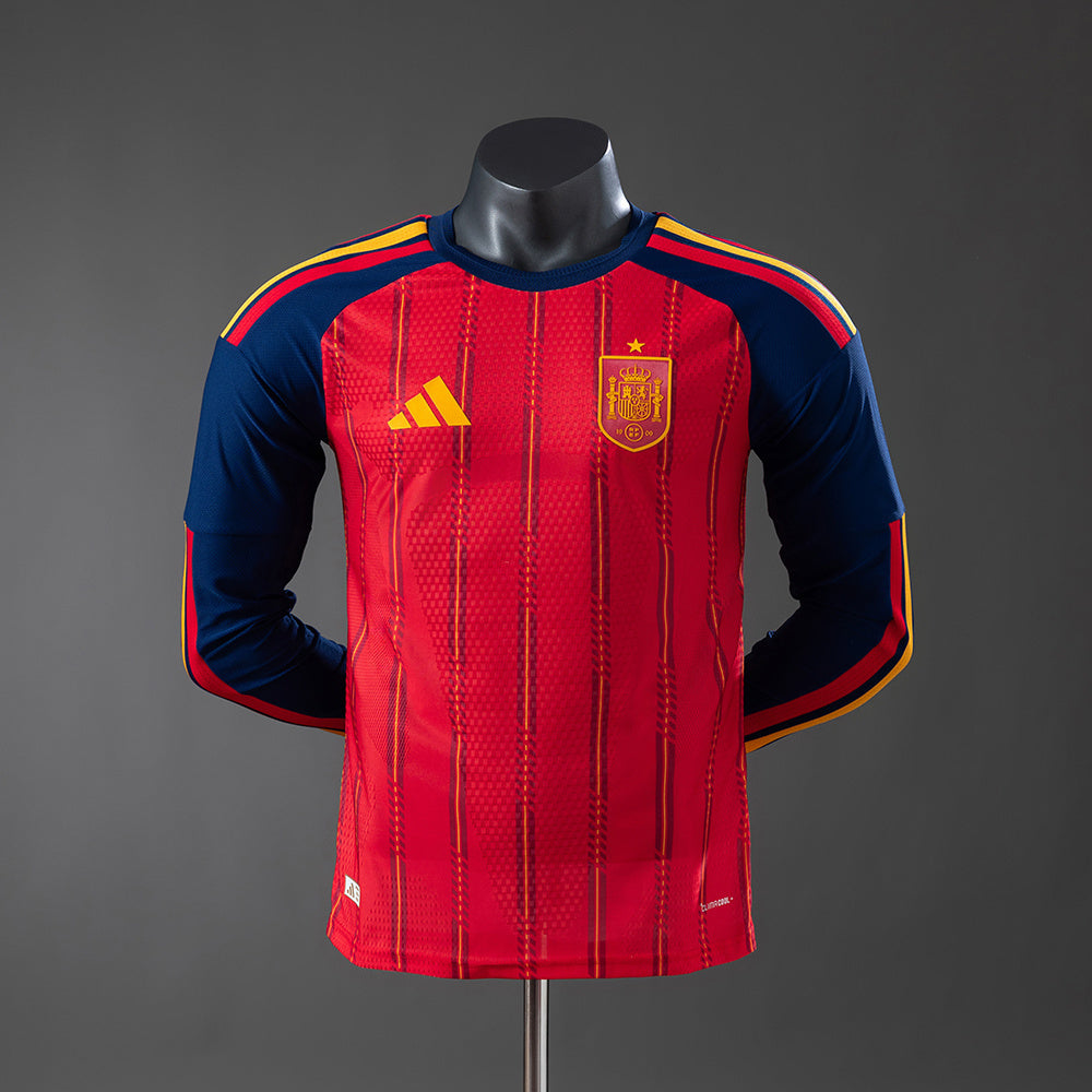 2026 Spain Home Player Version (Long Sleeve) World Cup