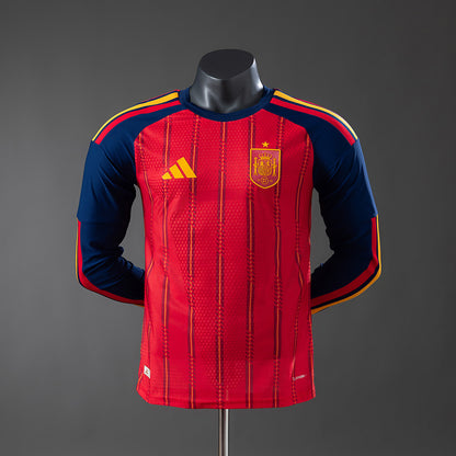 2026 Spain Home Player Version (Long Sleeve) World Cup