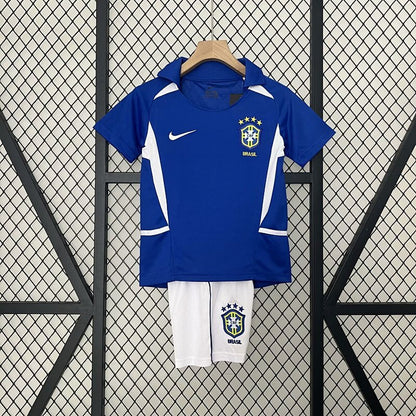2002 Brazil Away Retro Kids Kit