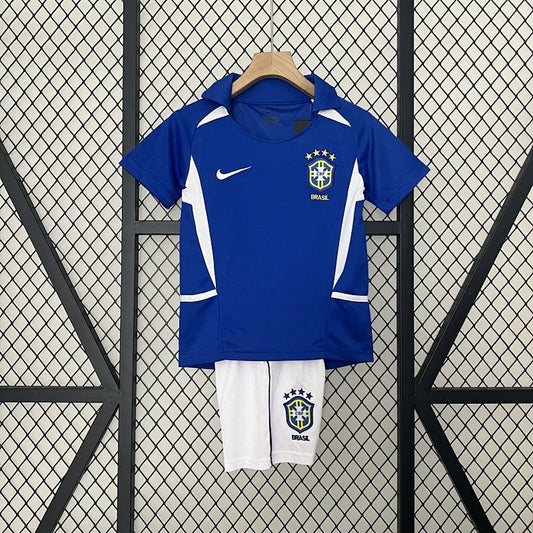 2002 Brazil Away Retro Kids Kit