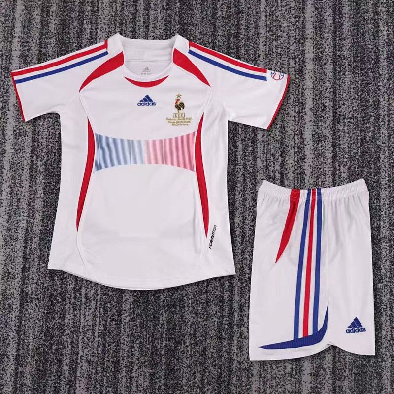 2006 France Away Retro Kids Kit