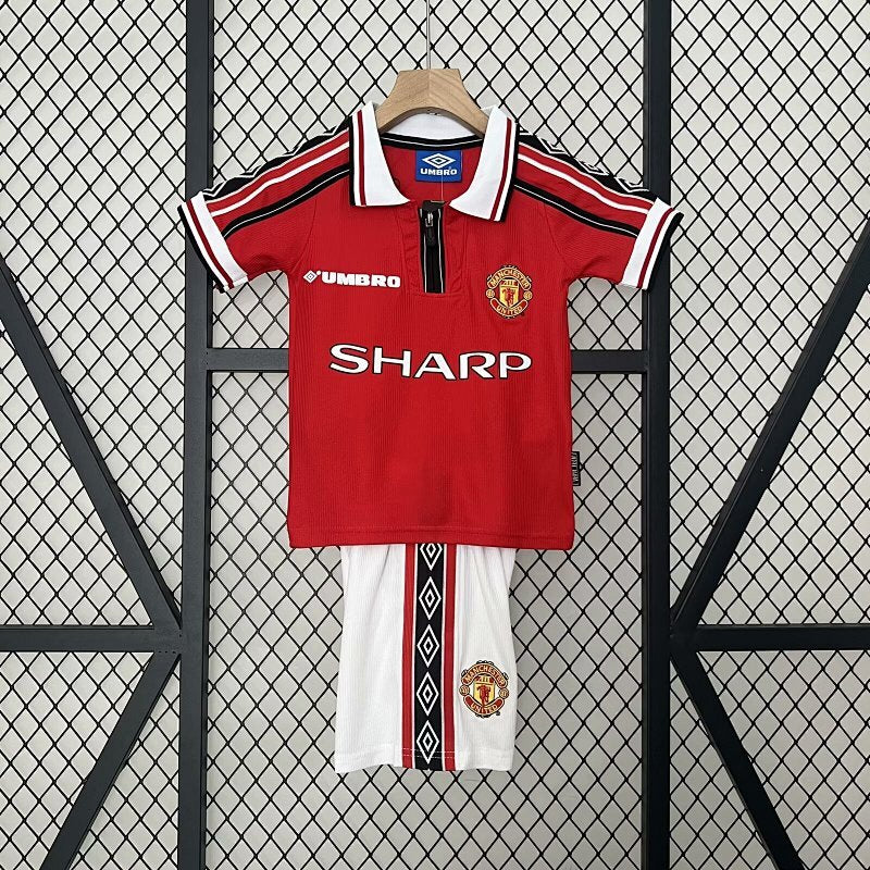 1997/98 Manchester United Home Retro Kids Kit