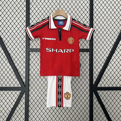 1997/98 Manchester United Home Retro Kids Kit
