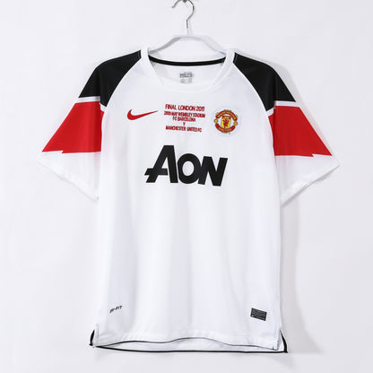2010/11 Manchester United Away White UCL Retro 8A
