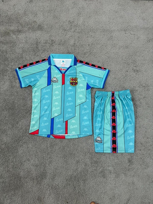 1996/97 Barcelona Away Retro Kids Kit