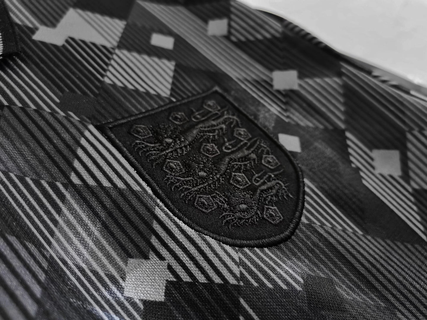 1990 England Black Retro 5A (Umbro Logo)