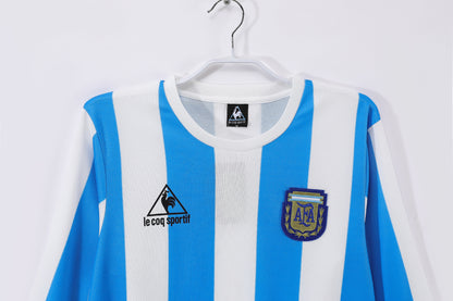 1986 Argentina Home Retro 3B (Long Sleeve)