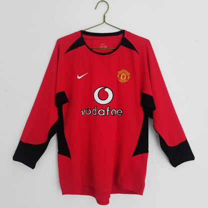 2002/04 Manchester United Home Retro 3B (Long Sleeve)