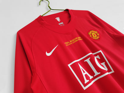 2007/08 Manchester United Home UCL 0B (Long Sleeve)