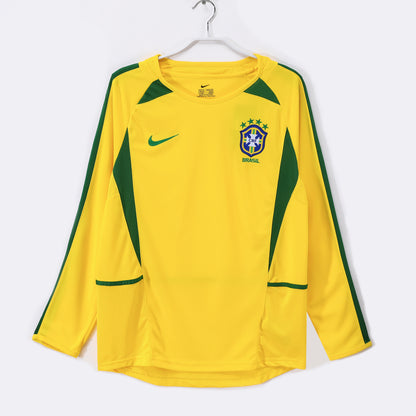 2002 Brazil Home Retro 0B (Long Sleeve)