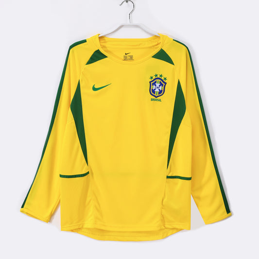 2002 Brazil Home Retro 0B (Long Sleeve)