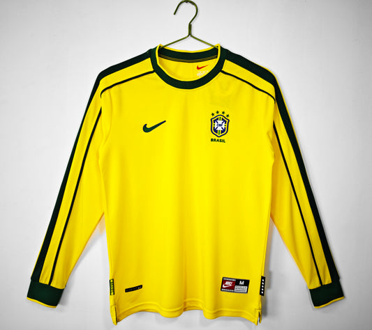 1998 Brazil Away Retro 0B (Long Sleeve)