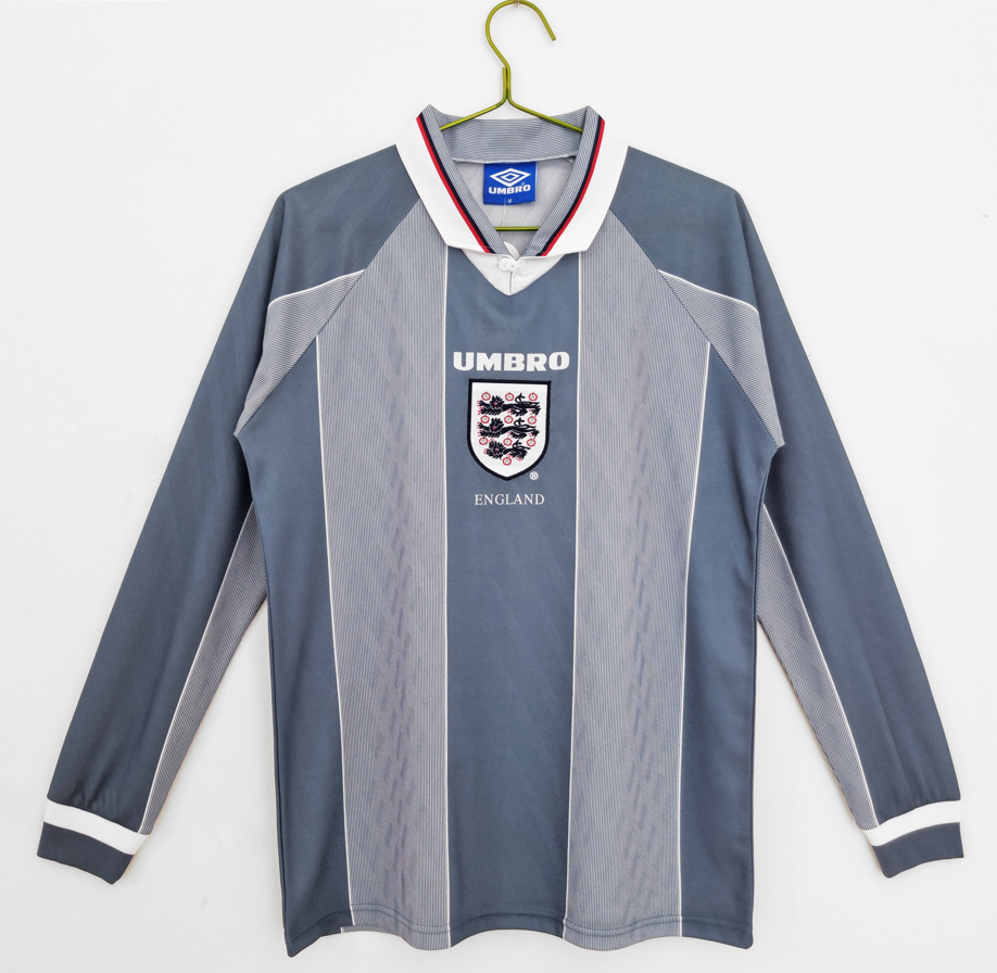 1996 England Away Retro 3B (Long Sleeve) (M, Yes, Yes)