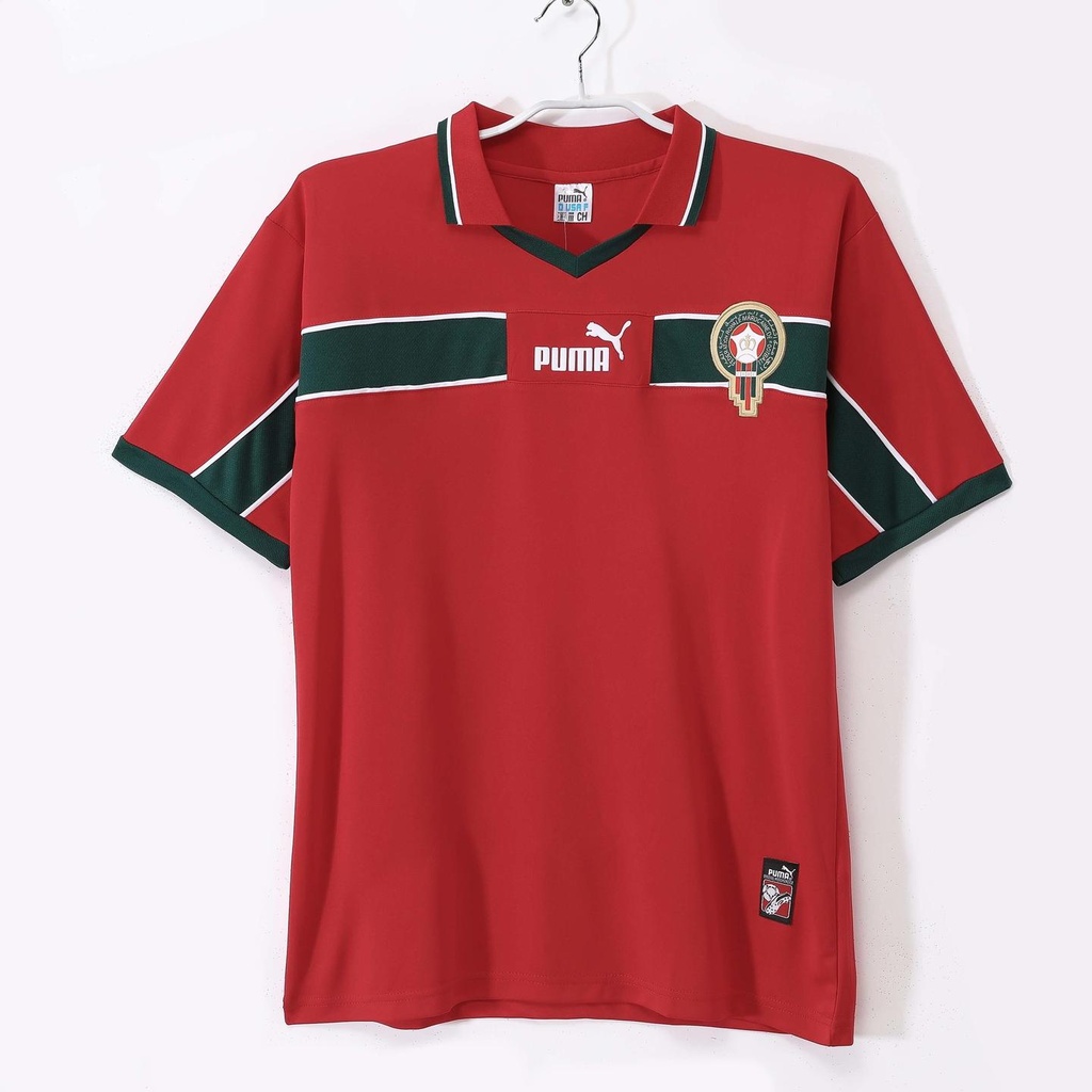 1998 Morocco Away Red Retro 0B (M, Yes, Yes)