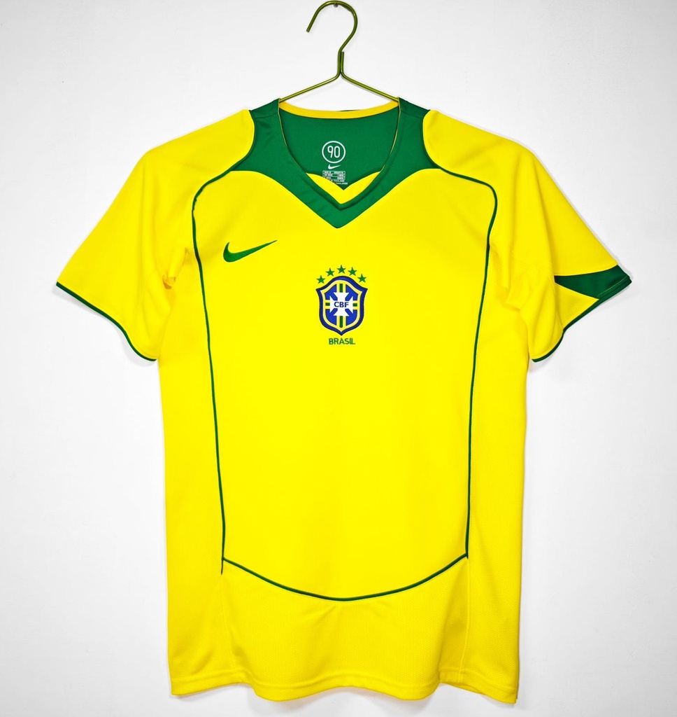 2004 Brazil Home Retro 8A (M, Yes, Yes)