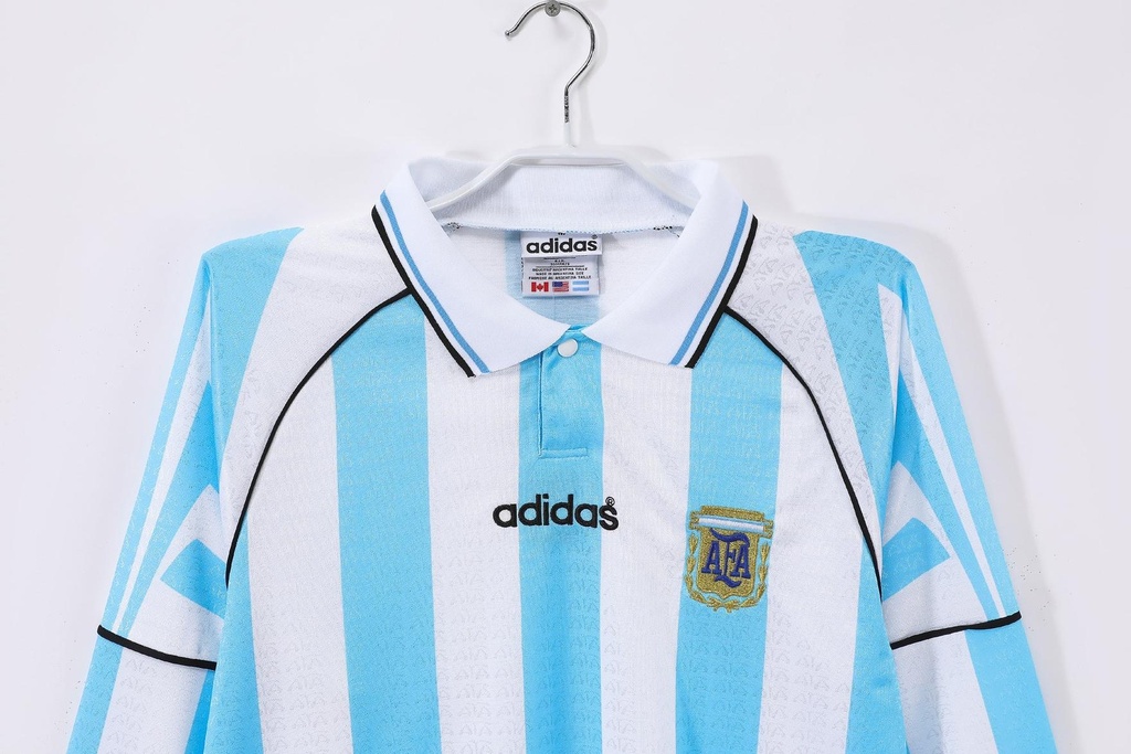 1996/97 Argentina Home Retro 3B (Long Sleeve) (M, Yes, Yes)