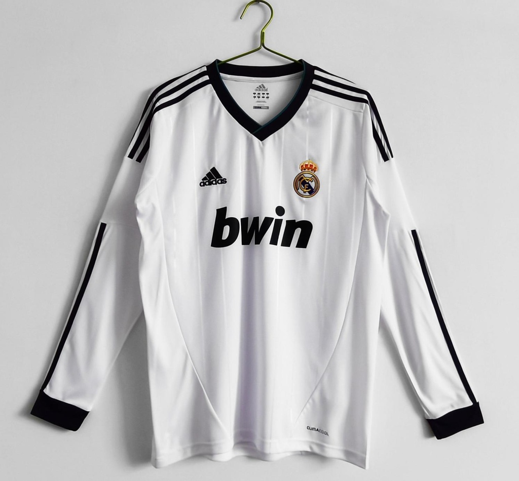 2012/13 Real Madrid Home Retro 3B (Long Sleeve) (M, Yes, Yes)