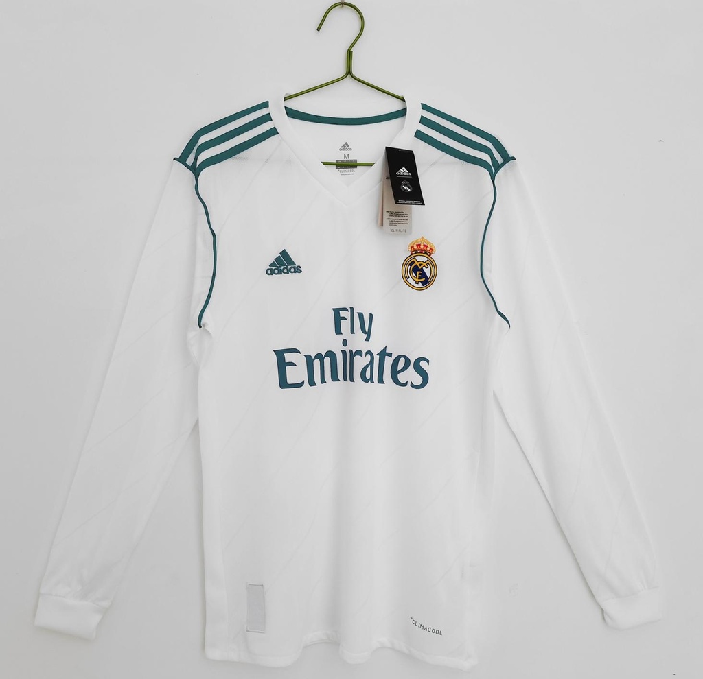 2017/18 Real Madrid Home 3B (Long Sleeve) (M, Yes, Yes)