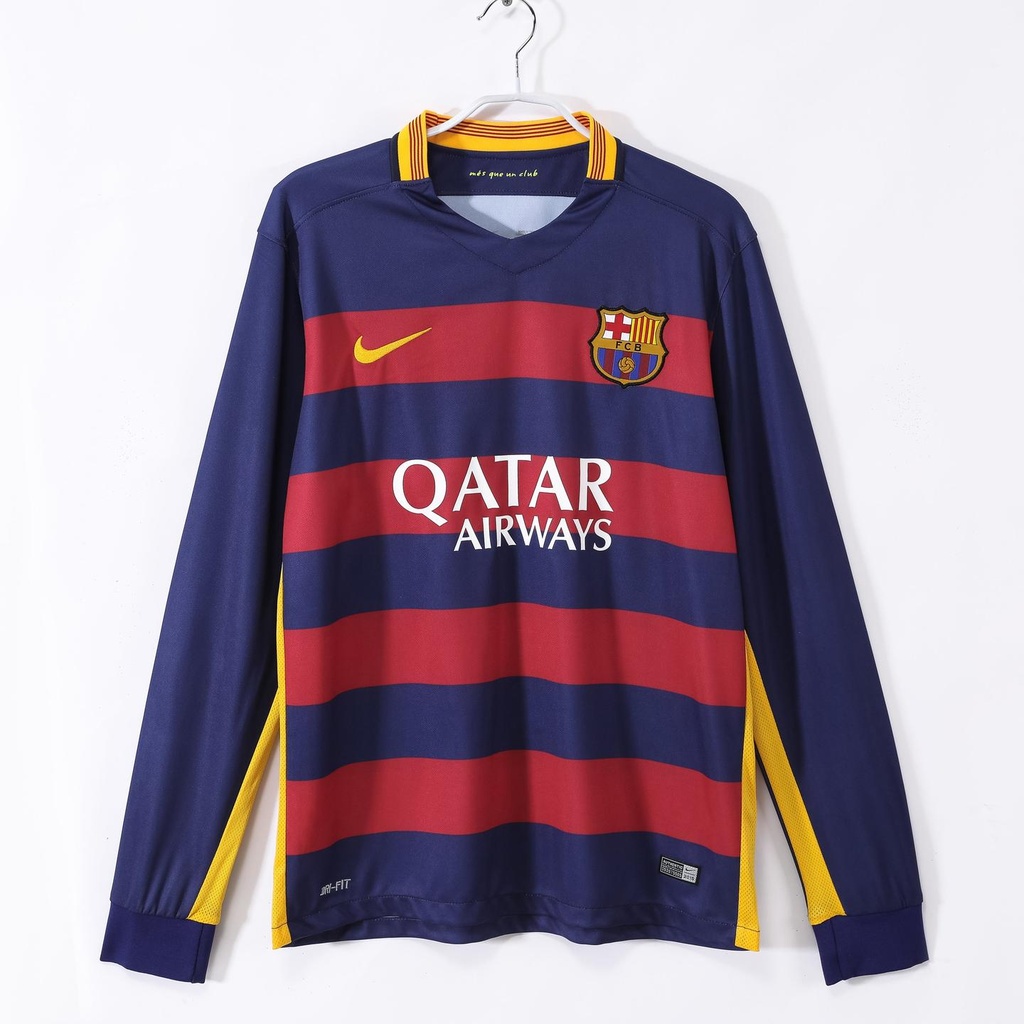 2015/16 Barcelona Home 3B (Long Sleeve) (M, Yes, Yes)