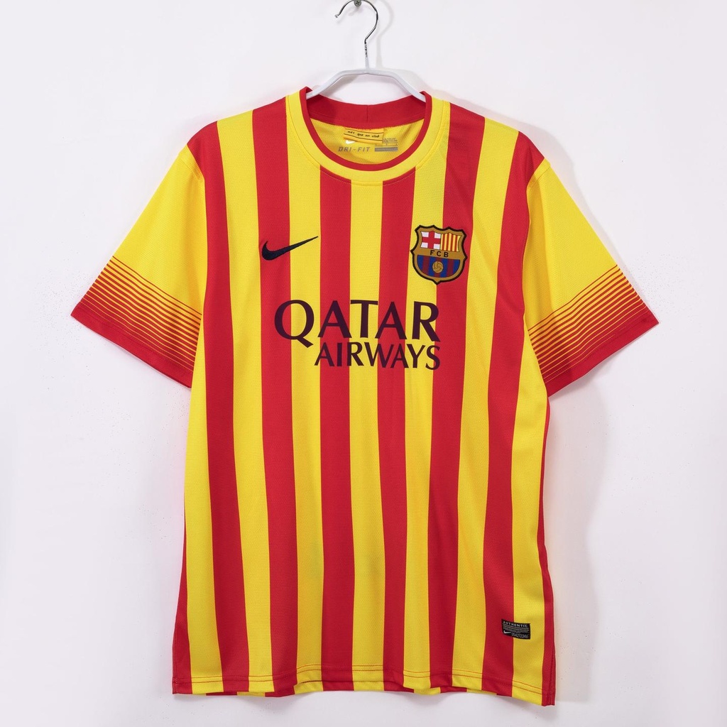 2013/14 Barcelona Away Yellow 5A (M, Yes, Yes)