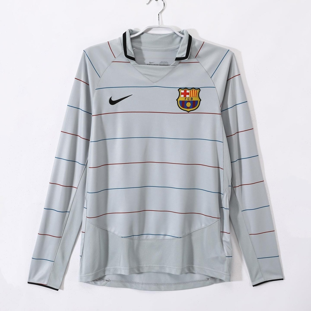 2003/04 Barcelona Away 3B (Long Sleeve) (M, Yes, Yes)
