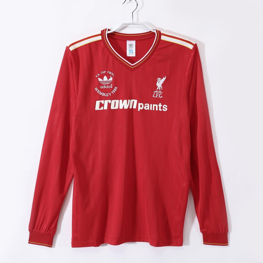 1986/87 Liverpool Home 3B (Long Sleeve) (M, Yes, Yes)