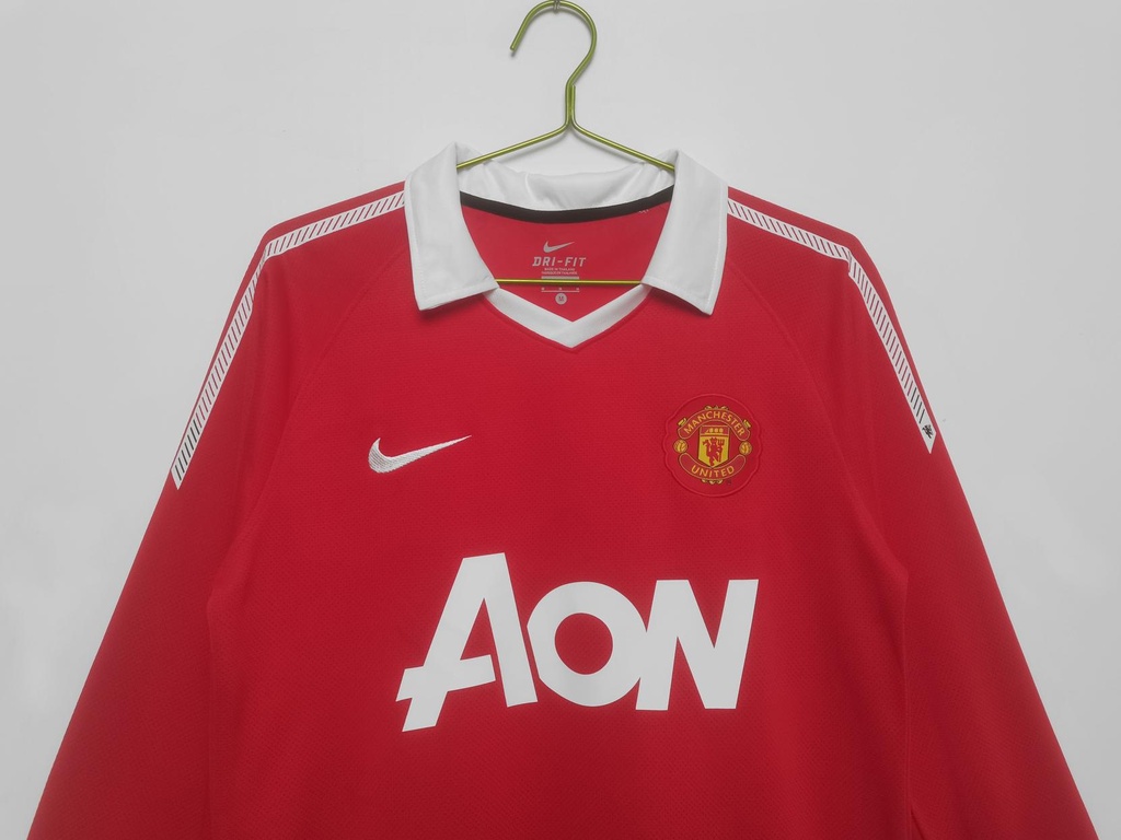 2010/11 Manchester United Home Retro 3B (Long Sleeve) (M, Yes, Yes)