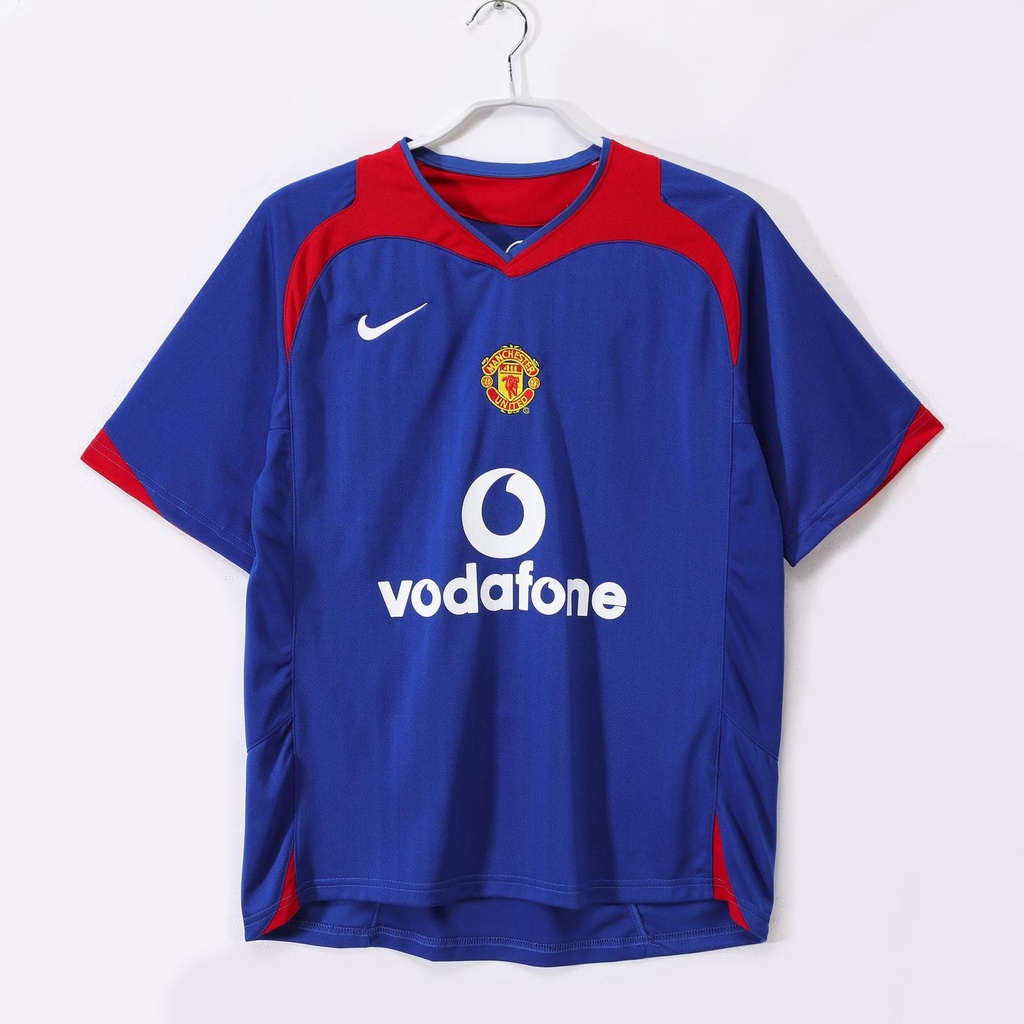 2005/06 Manchester United Away Blue 8A (M, Yes, Yes)