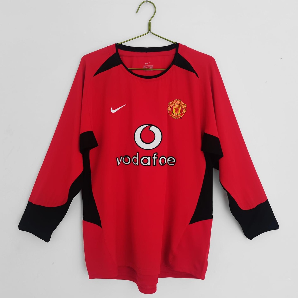 2002/04 Manchester United Home Retro 3B (Long Sleeve) (M, Yes, Yes)