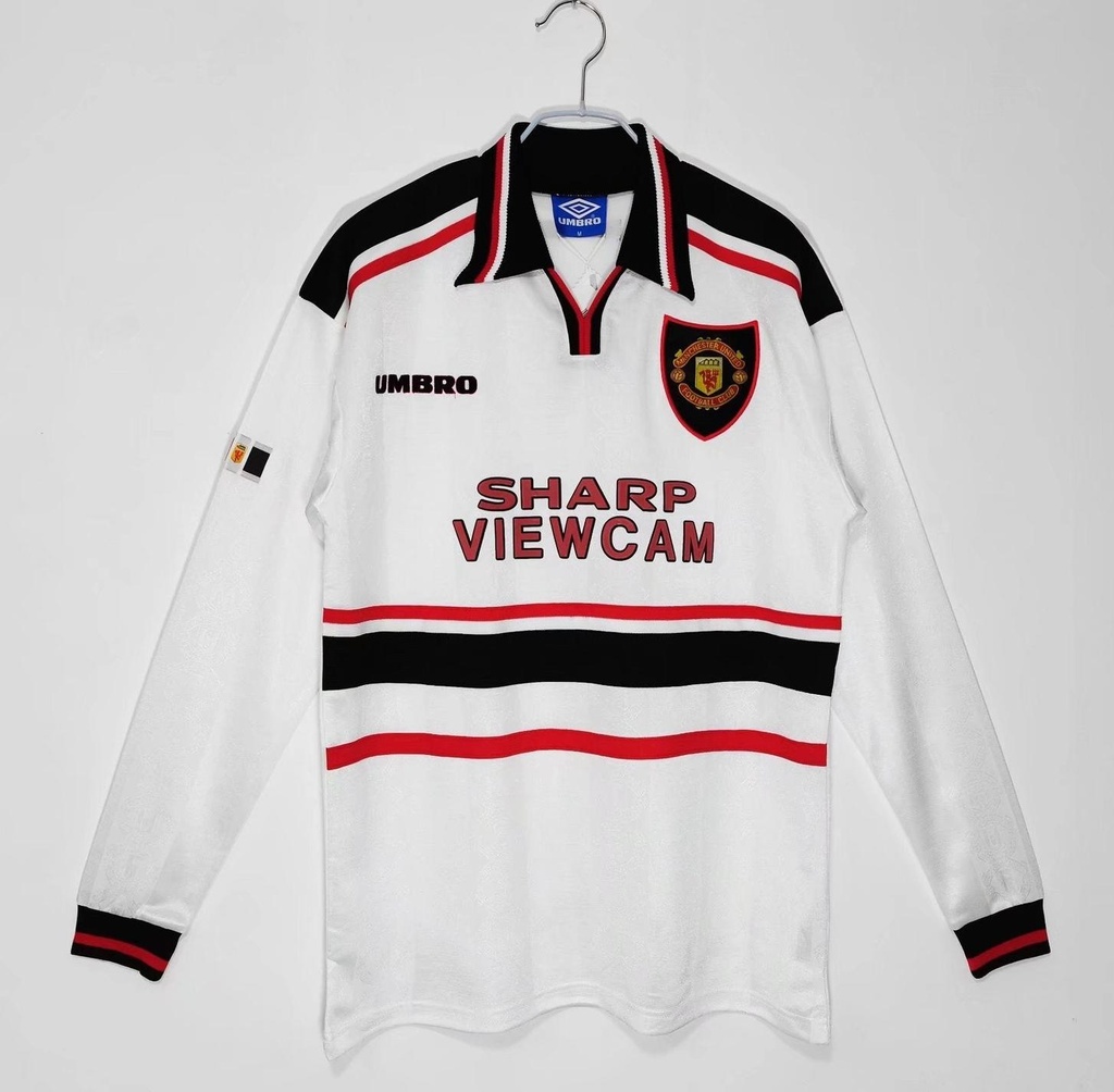 1998/99 Manchester United White 3B (Long Sleeve) (M, Yes, Yes)