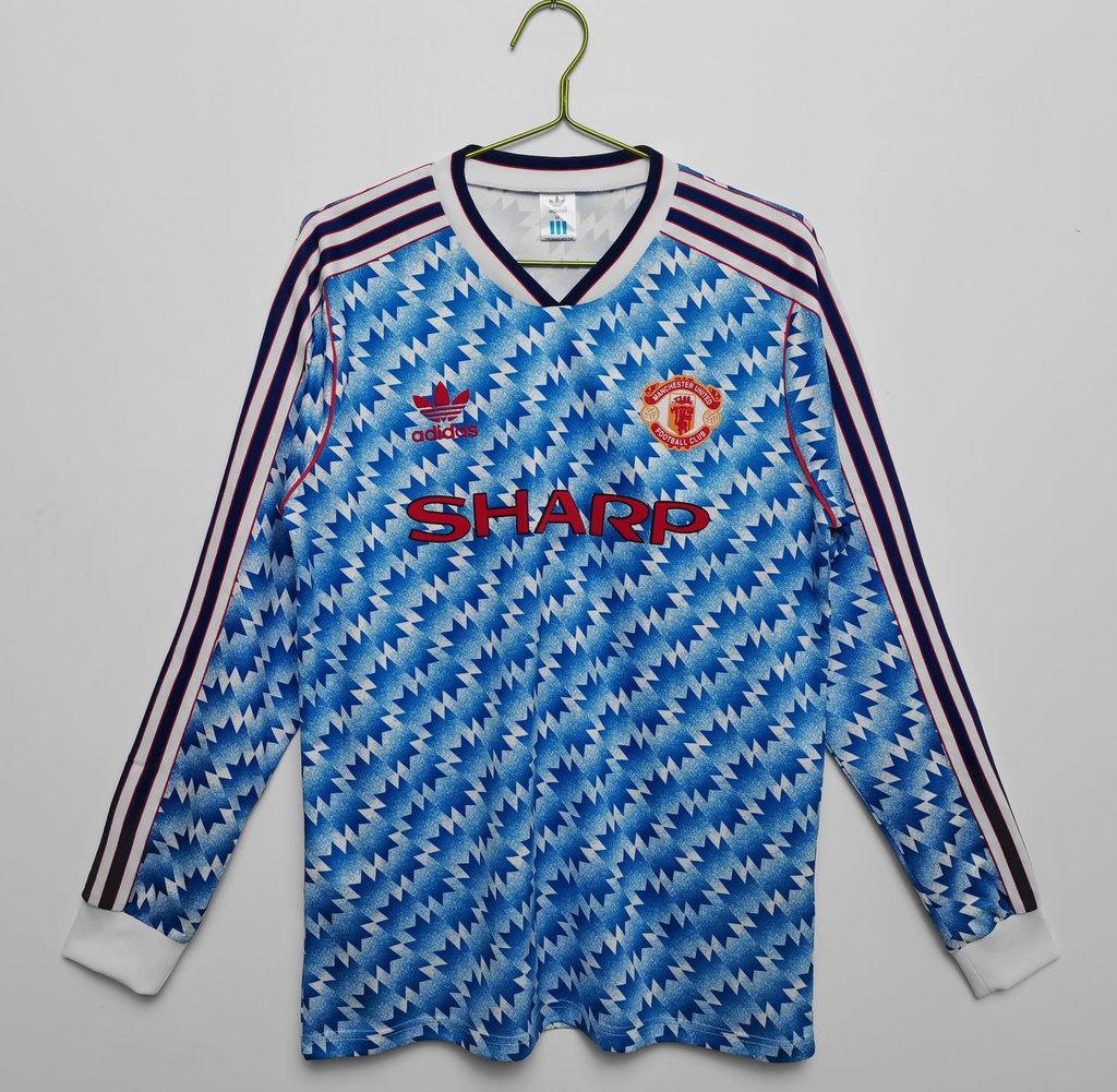 1990/92 Manchester United Away 3B (Long Sleeve) (M, Yes, Yes)