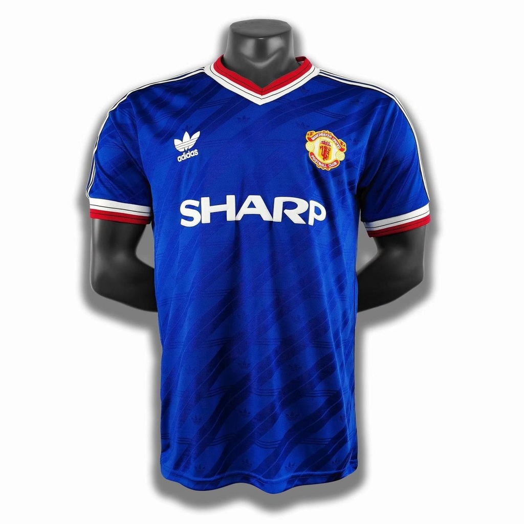 1986/88 Manchester United Third Away Blue 5A (M, Yes, Yes)