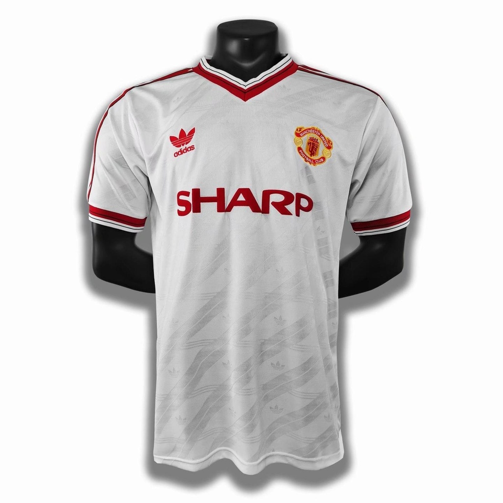 1986/88 Manchester United Away White 5A (M, Yes, Yes)